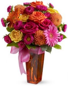 Chic Bouquet Sherbet Color Flowers