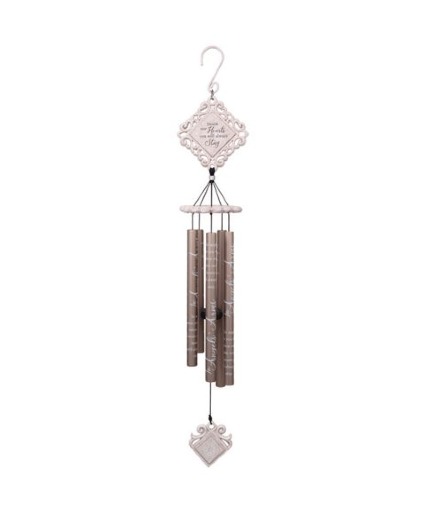 Chime 35" White Vintage -Angels Arms Wind Chime