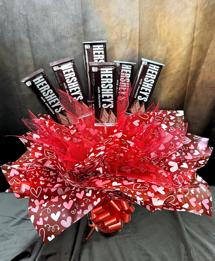 Chocolate Lovers Bouquet Vased Arrangement
