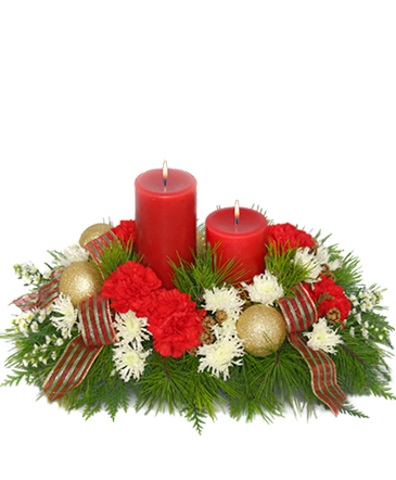 Christmas by Candlelight Centerpiece in Crowley, TX | C & C FLORIST