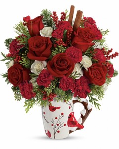 Christmas Cardinal Arrangement