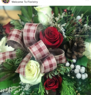 Christmas Box Centerpiece rustic box