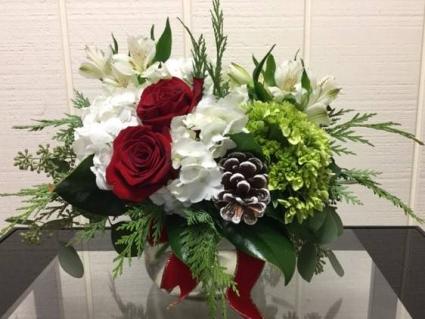 Christmas Charm Centerpiece Posy Vase