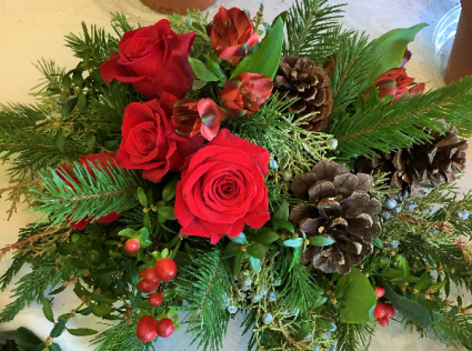 Christmas Rose Floral Arrangement