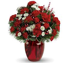 Christmas Cheer Vase Arrangement  Substitutions maybe  nessary 