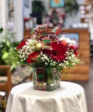 Christmas Cube Mixed Cube Vase Arrangement