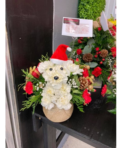 CHRISTMAS  DOG CHRISTMAS  BOUQUET