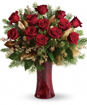 Christmas Dozen Roses Roses
