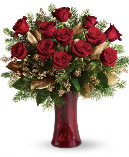 Christmas Dozen Roses Roses
