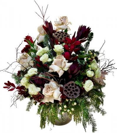 Christmas Elegance Container Arrangement