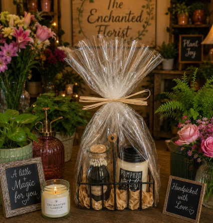 Candle Gift Set Candle caddy with Matched in a Milk Bottle