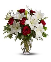 Christmas Lily Rose Arrangement