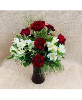 Frosty Fire Fresh Vase Arrangement