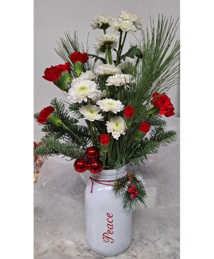 Christmas mason jar glass jar may have a different word like Joy 