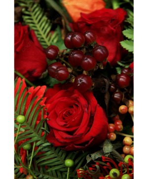 Christmas hand wrap bouquet 