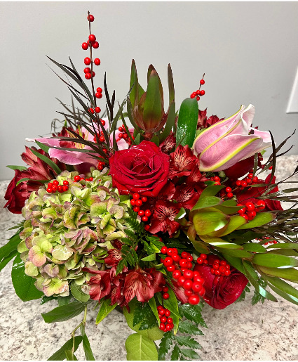 Christmas Red Floral Arrangement