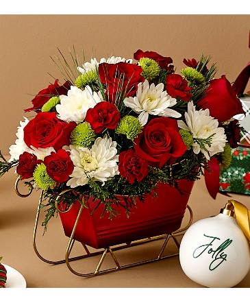 Christmas Sleigh Arrangement in Cape Coral, FL | Say It With Flowers