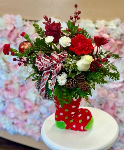 Christmas Stocking Centerpiece 