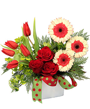 Christmas Ties Flower Arrangement