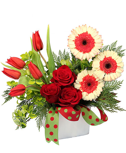 Christmas Ties Flower Arrangement