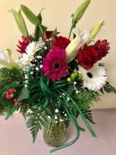 CHRISTMAS WISHES VASE ARRANGEMENT