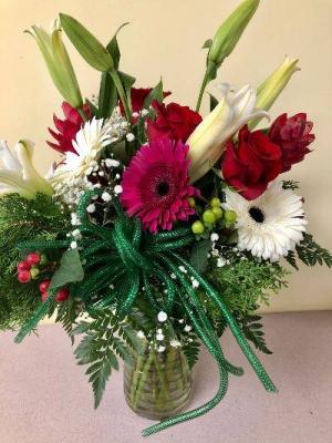 CHRISTMAS WISHES VASE ARRANGEMENT