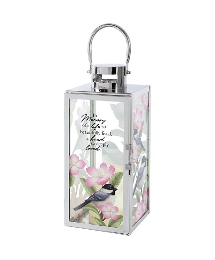 Chrome Bird Sympathy Lantern 