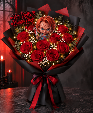 Chucky Made Me Do It Bouquet Call Us for Faster Service & Daily Specials: (915) 303-8500 Text Us to Order Anytime: (915) 505-3708 Your trusted source for Flowers & Delivery in El Paso TX 