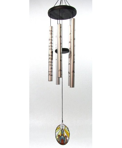 Church Stained Glass Wind Chime  