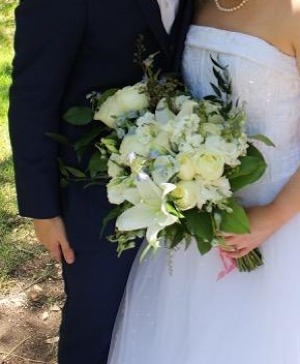 Cinderella Blue Hand-Tied Bridal Bouquet