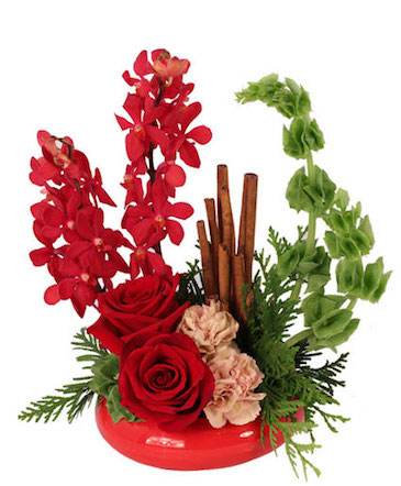 Cinnamon Orchids & Roses Floral Arrangement in Hurricane, UT | Wild Blooms
