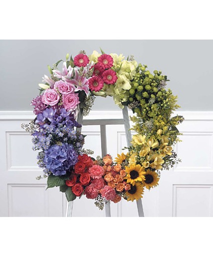 Circle of Life Wreath Standing Spray