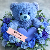 Circle of Love BLUE Baby Gift flowers