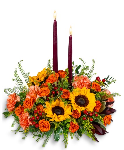 Citrine Celebration Centerpiece Flower Arrangement