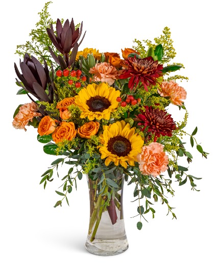 Citrine Glow Flower Arrangement