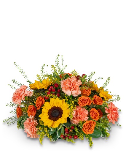 Citrine Orchard Centerpiece Flower Arrangement