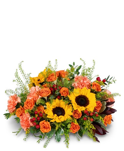 Citrine Warmth Centerpiece Flower Arrangement