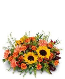 Citrine Warmth Centerpiece Flower Arrangement