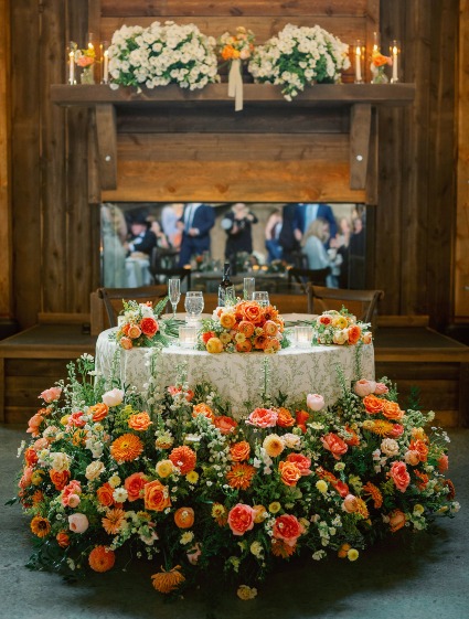 Citrus & Bloom Sweetheart Table 