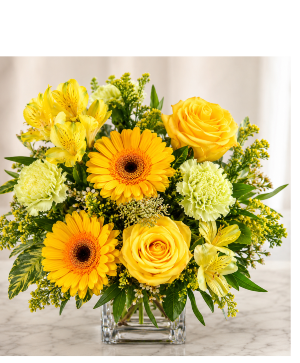 Citrus Glow Vase arrangement 