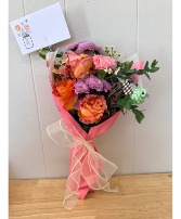 Citrus kiss wrapped bouquet 