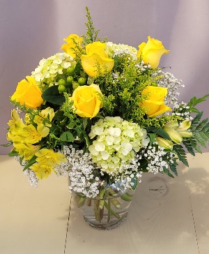 Citrus Mist Vase Arrangement