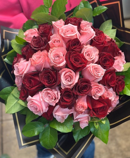 Classic 50 Rose Ramo Wrap  Choose Color