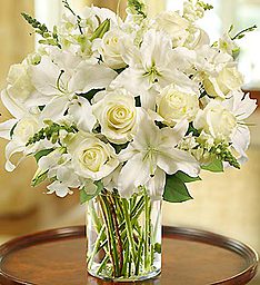 Classic All White  Vase Arrangement