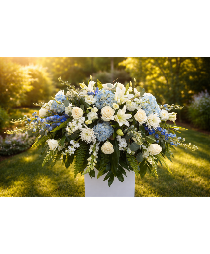Classic Blue and White Blanket 