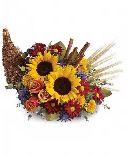 Classic Cornucopia Fall Arrangement/ Centerpiece