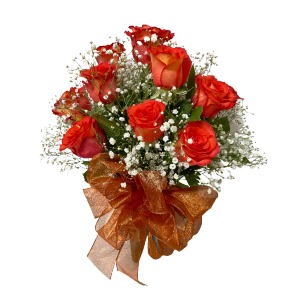 CLASSIC DOZEN OF ORANGE ROSES 