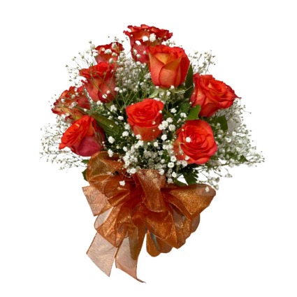 CLASSIC DOZEN OF ORANGE ROSES 