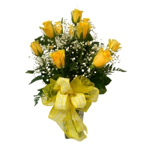 CLASSIC DOZEN OF YELLOW ROSES 