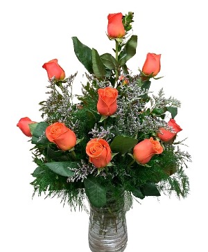 Classic Dozen Orange Roses 